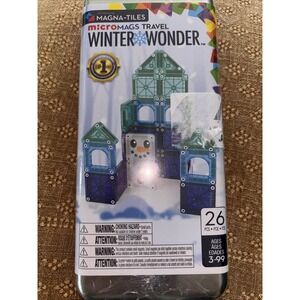 Magna-Tiles MicroMags Travel Winter Wonder 26 Piece Set New